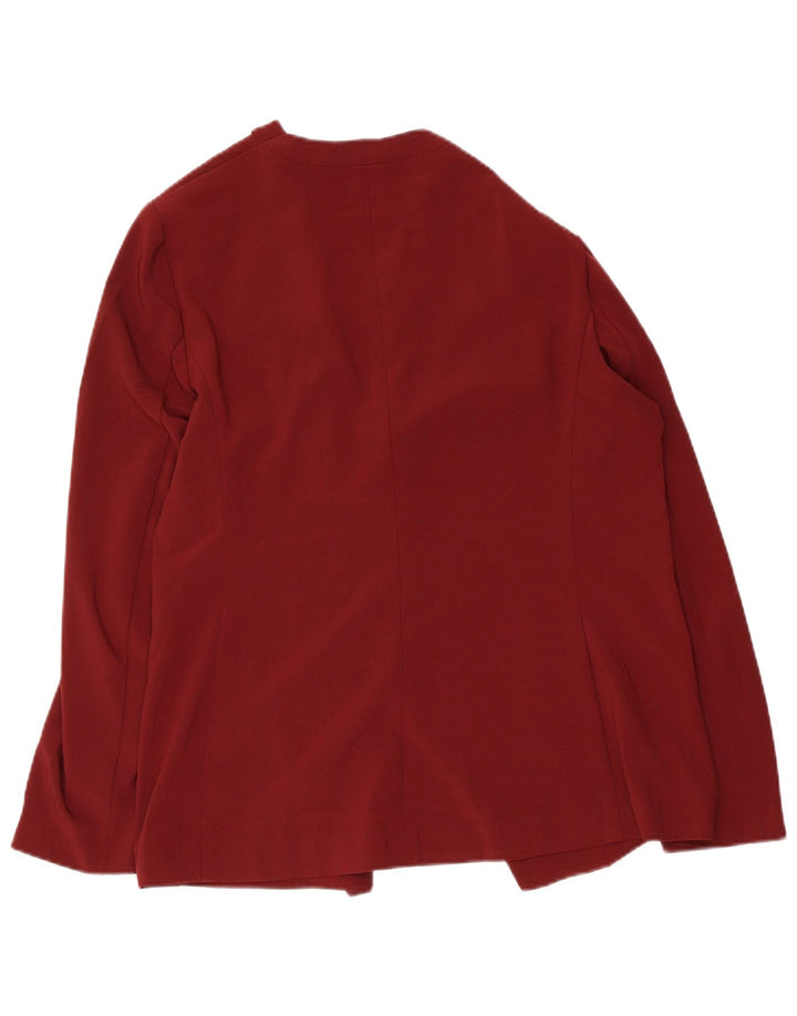 Marks & Spencer Womens Cardigan Top UK 16 Large Burgundy Polyester