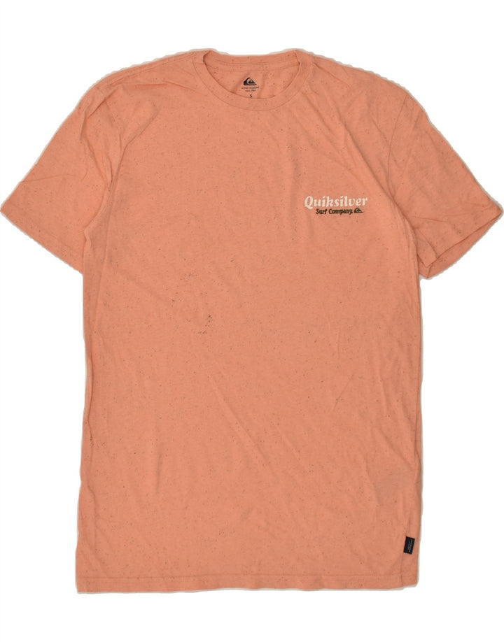 QUIKSILVER Mens Graphic T-Shirt Top Small Orange Spotted Cotton | Vintage Quiksilver | Thrift | Second-Hand Quiksilver | Used Clothing | Messina Hembry 
