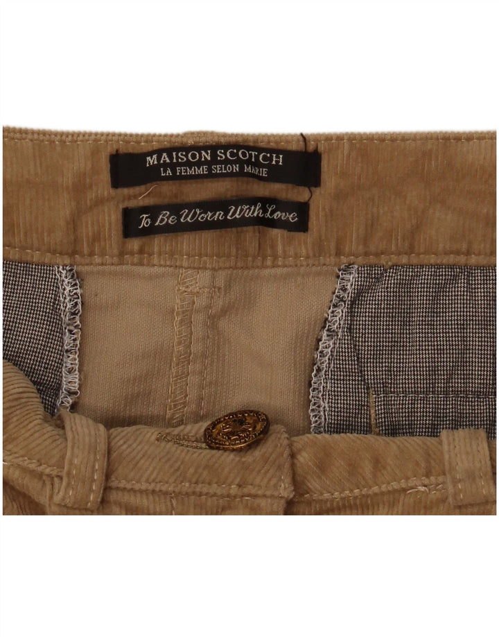 Maison Scotch Womens Corduroy Mini Skirt W34 Large Brown