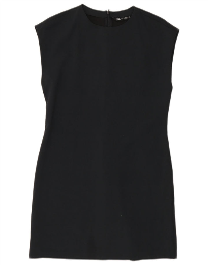 Abito tubino Zara da donna UK 12 poliestere blu navy medio