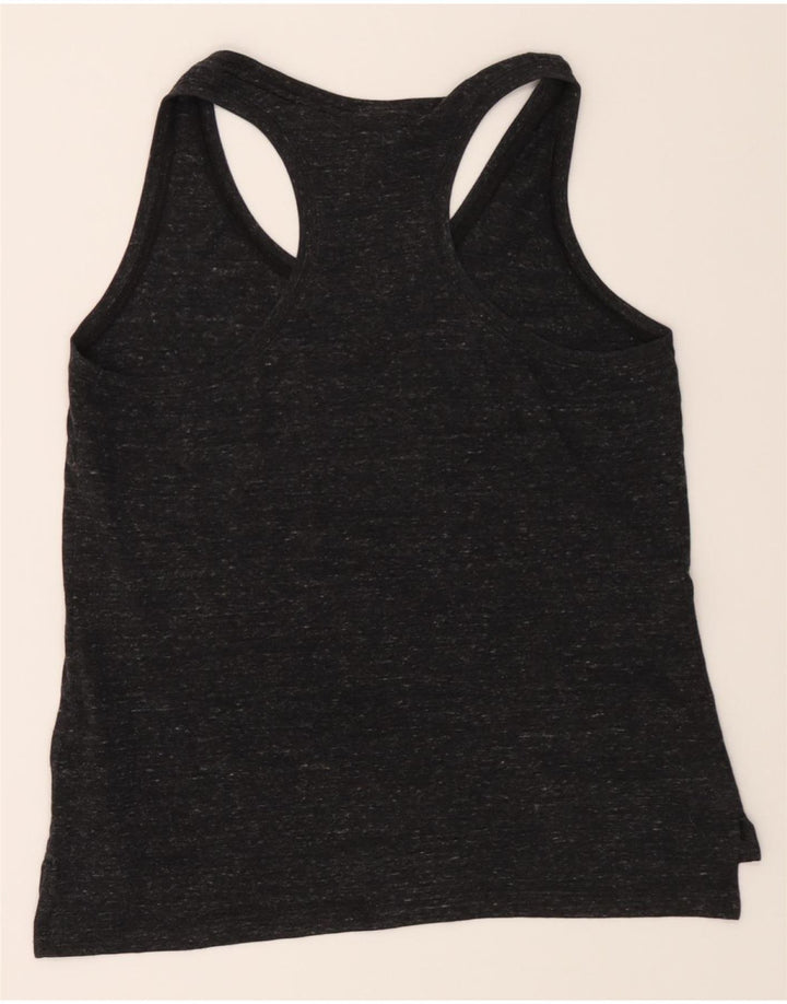 NIKE Womens Vest Top UK 12 Medium Black Flecked Cotton Vintage Nike and Second-Hand Nike from Messina Hembry 