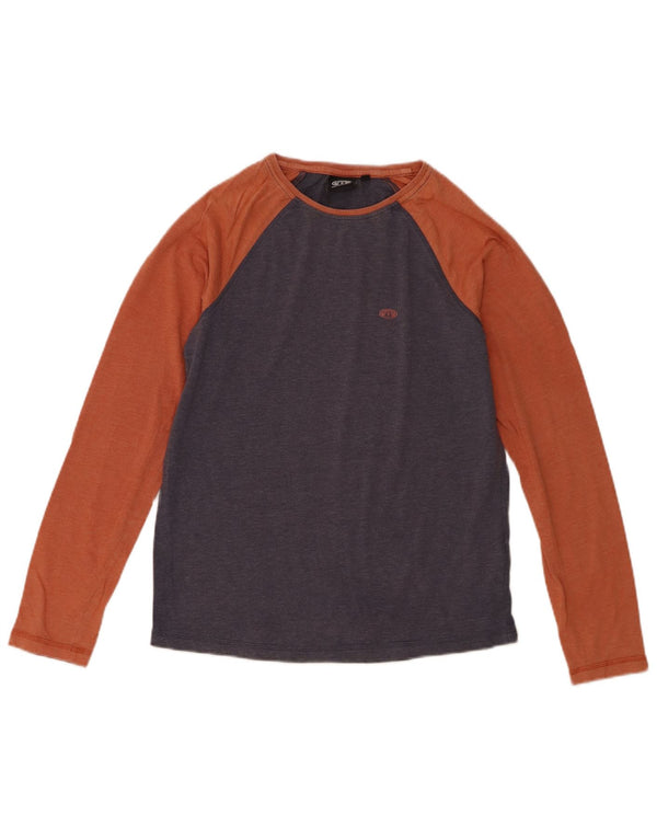 Animal Mens Top Manga Longa XS Azul Marinho Colorblock Algodão