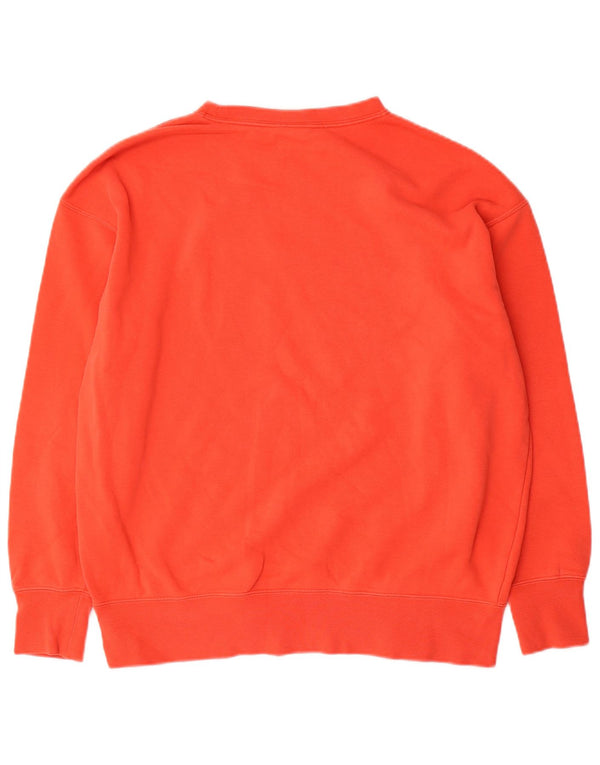 Nike Sweat-shirt surdimensionné graphique pour femme UK 6 XS Orange Coton