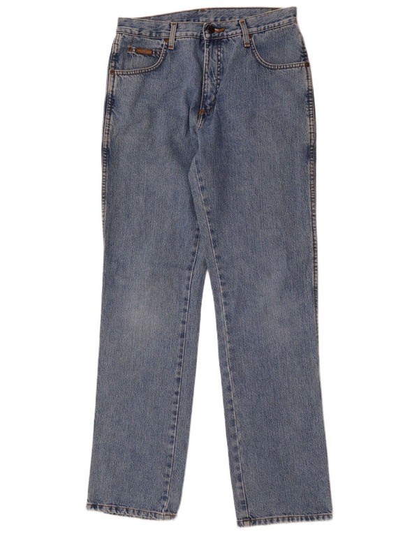 Wrangler Dame Texas Højtaljede Lige Jeans W32 L34 Blå Bomuld