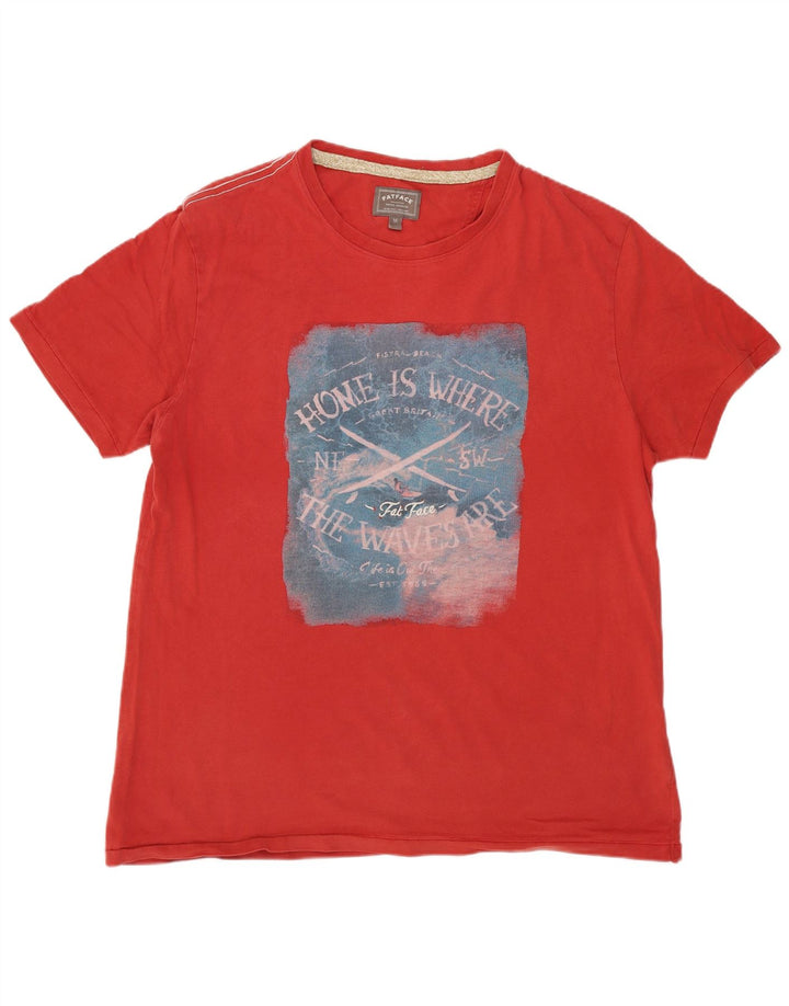 Ανδρικό γραφικό T-Shirt Fat Face Top Μεσαίο κόκκινο βαμβακερό