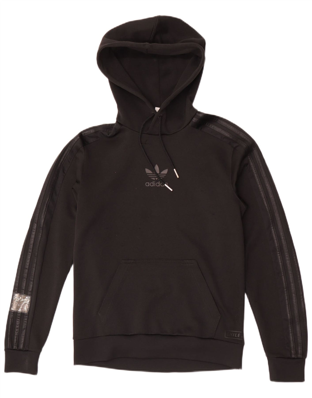 Adidas Mens Graphic Hoodie Jumper XS Black Polyester
