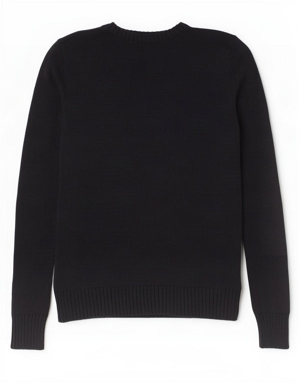 Pulover pentru femei Ralph Lauren cu grafică cu gâtul barcă, UK 10 Small Black USA