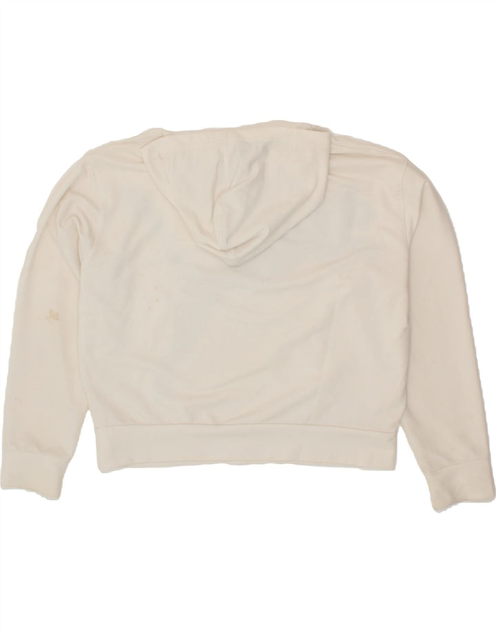 PUMA Womens Oversized Graphic Hoodie Jumper UK 10 Small White Vintage Puma and Second-Hand Puma from Messina Hembry 