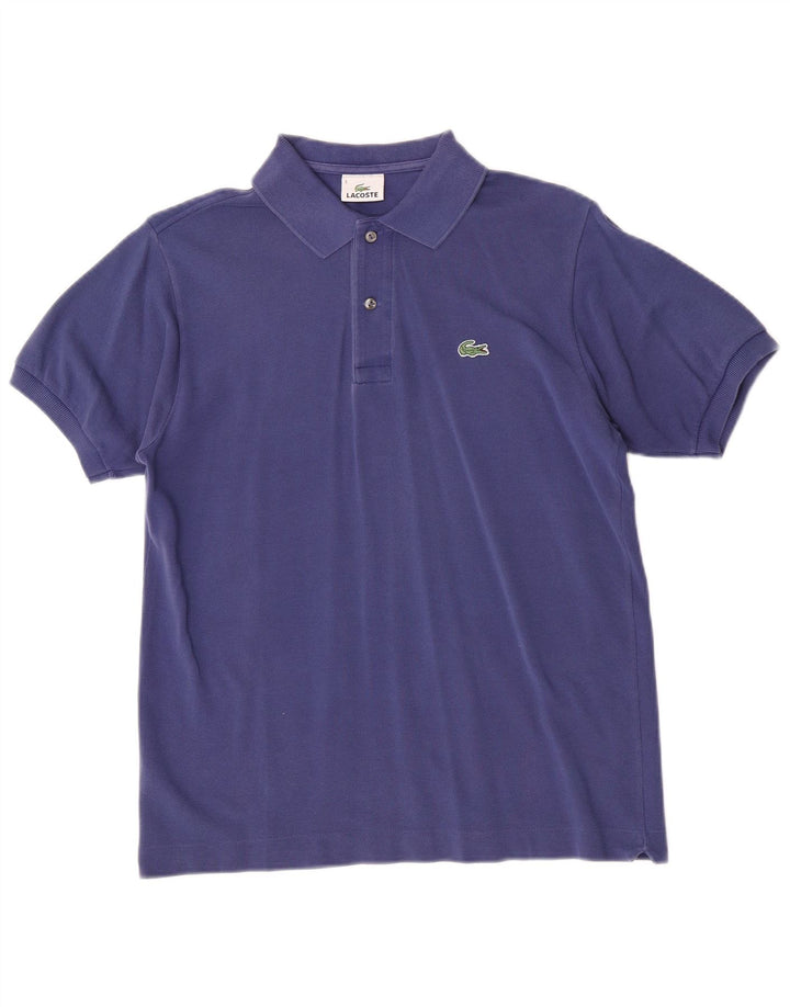 Lacoste Mens Polo Shirt Size 3 Medium Navy Blue Cotton