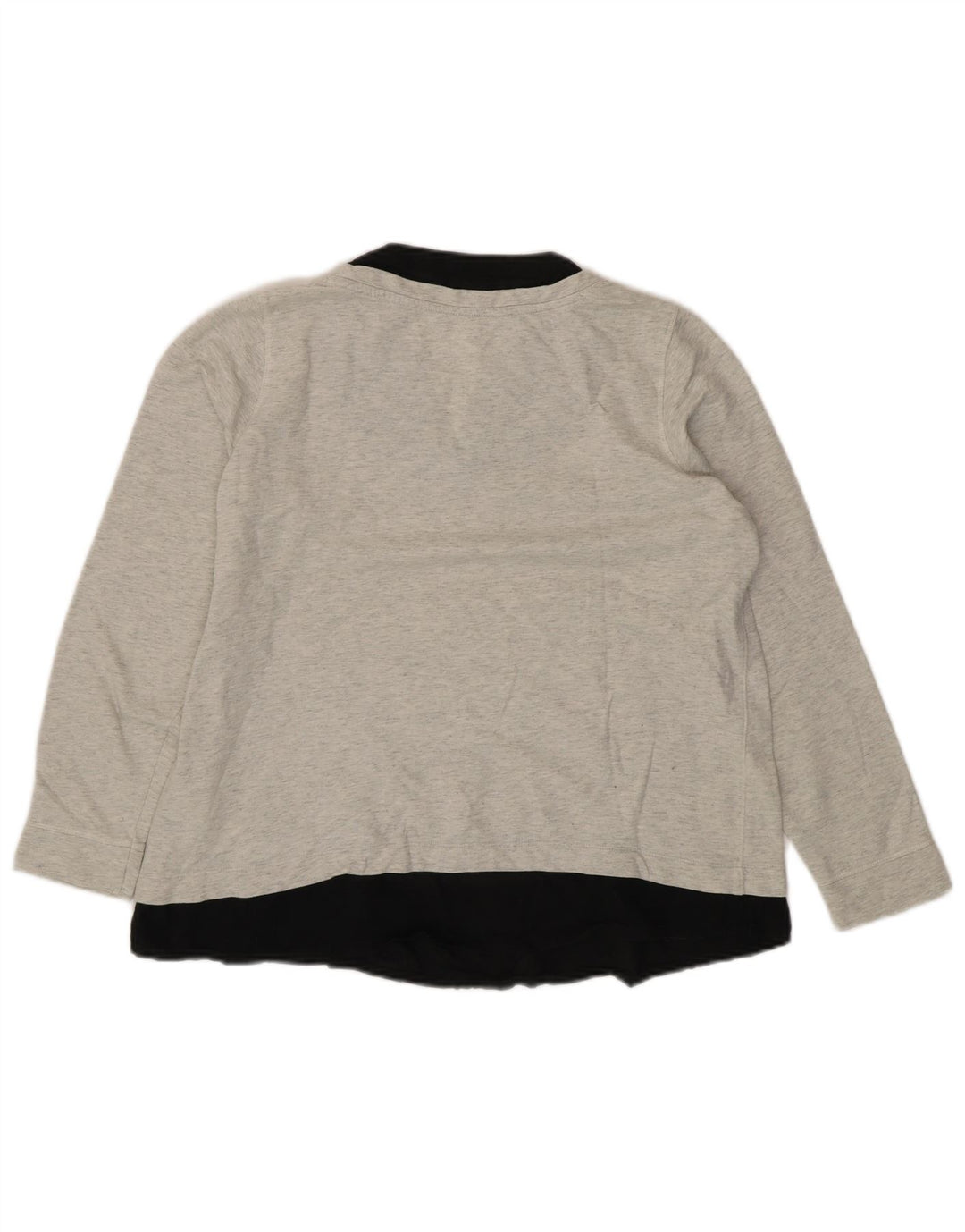 Marks & Spencer Womens Sweatshirt Jumper UK 16 Large Grey Colourblock