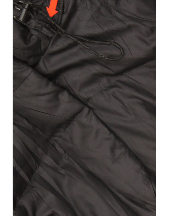 Palton căptușit cu glugă pentru femei Eddie Bauer UK 14 Poliester mediu negru