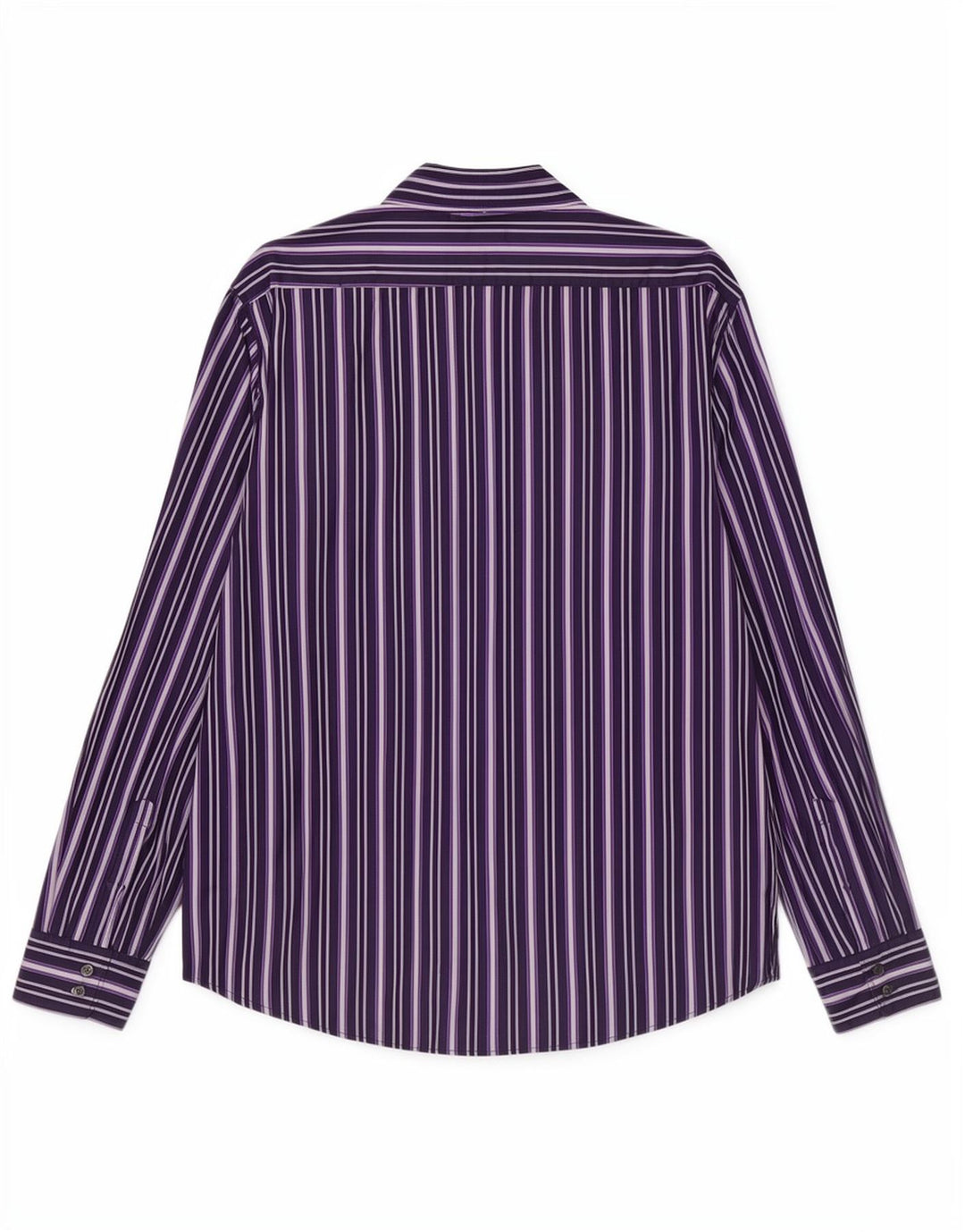Hugo Boss Mens Shirt Large Purple Striped Cotton