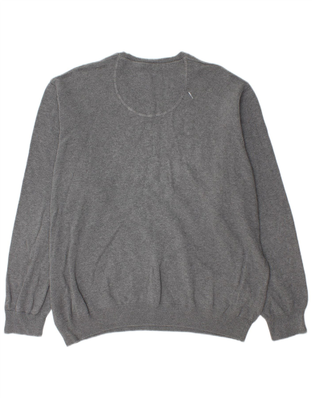 Marks & Spencer Mens Blue Harbour V-Neck Jumper Sweater 2XL Grey Cotton