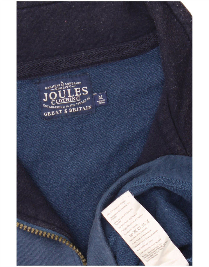 JOULES Mens Zip Neck Sweatshirt Jumper Medium Navy Blue Cotton