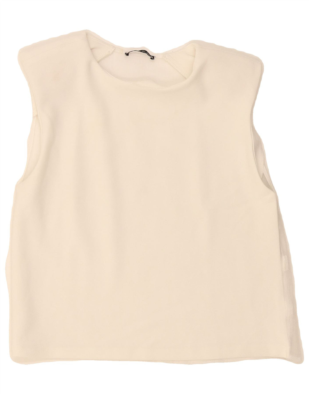 ZARA Womens Sleeveless Blouse Top UK 10 Small White Vintage Zara and Second-Hand Zara from Messina Hembry 