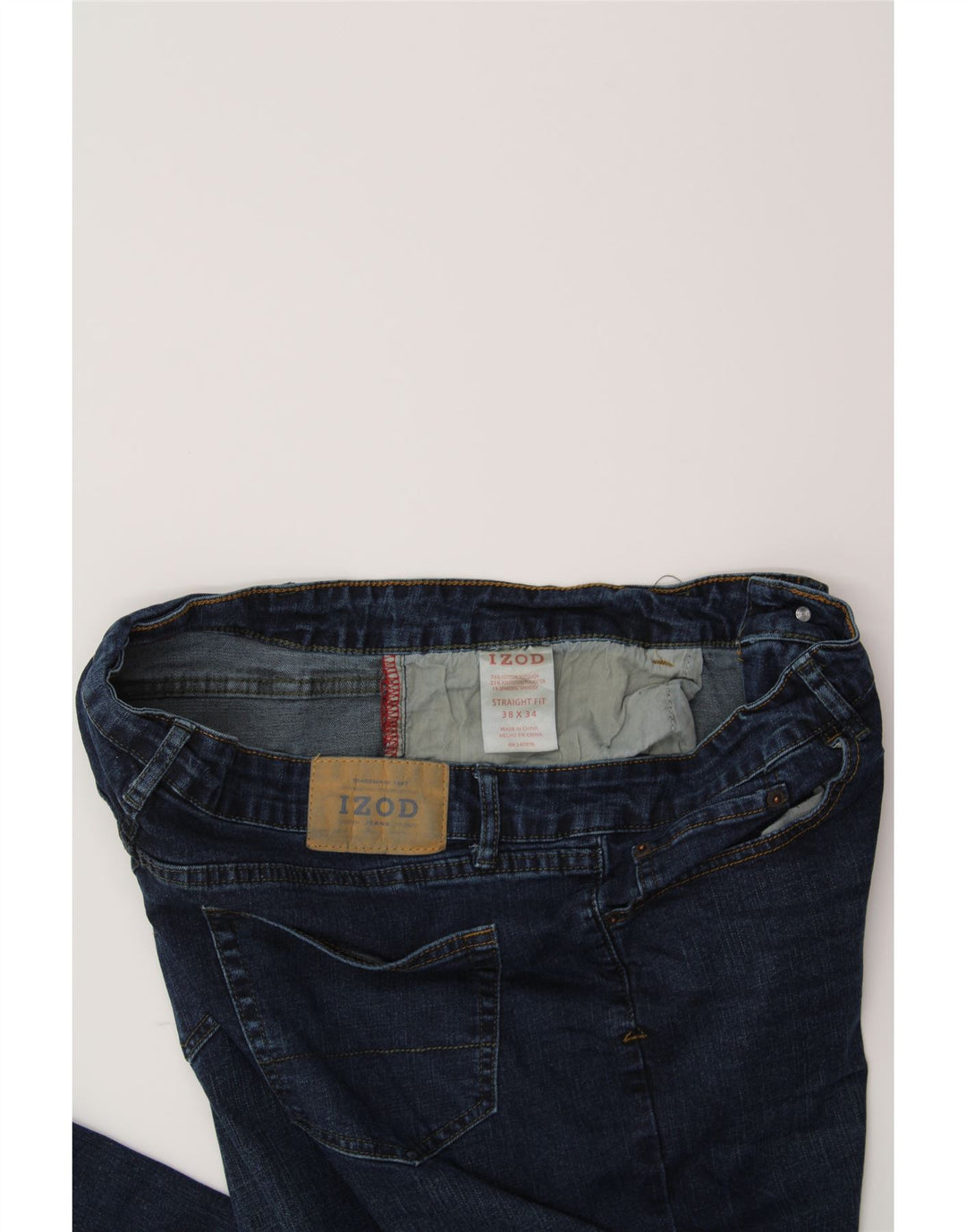 IZOD Mens Straight Jeans W38 L34 Blue Cotton Vintage Izod and Second-Hand Izod from Messina Hembry 
