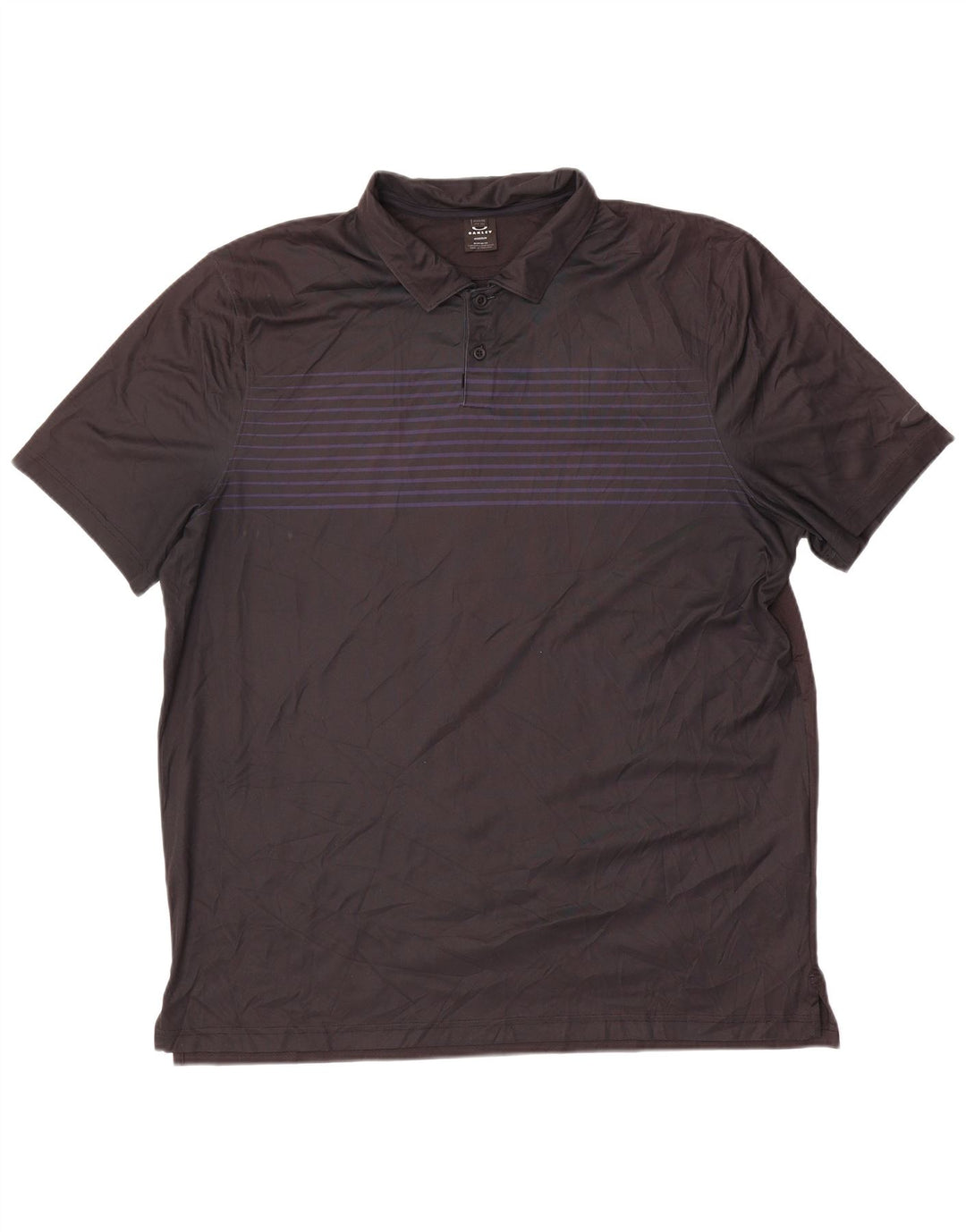 Polo da uomo Oakley 2XL poliestere a righe nere