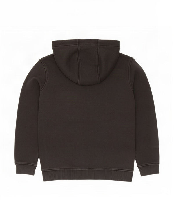 Jack Wills Boys γραφικό πουλόβερ με κουκούλα με φερμουάρ 8-9 ετών μαύρο βαμβακερό
