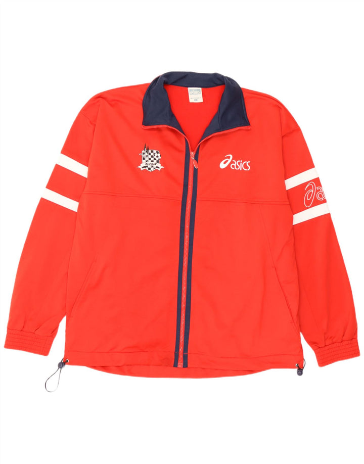 Giacca sportiva da uomo con grafica Asics XL rossa in poliestere