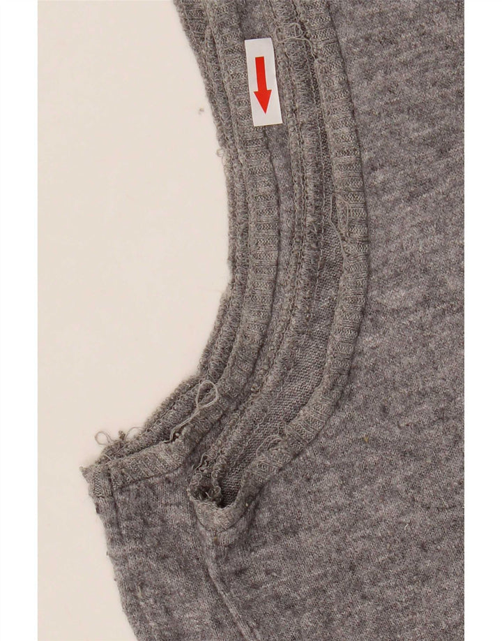 Zara Womens Vest Top UK 16 Large Grey Fair Isle