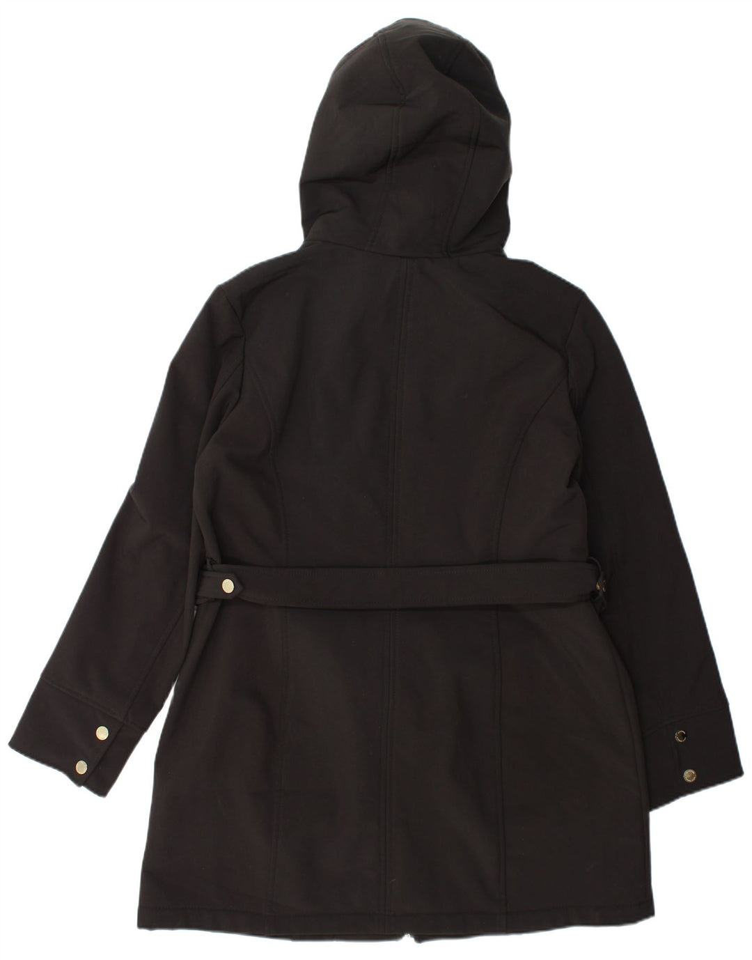 Michael Kors Damen Parka mit Kapuze, UK 16, Größe L, Schwarz, Polyester