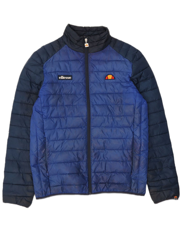 Ellesse Herre polstret jakke UK 38 Medium Blue Colourblock Polyester