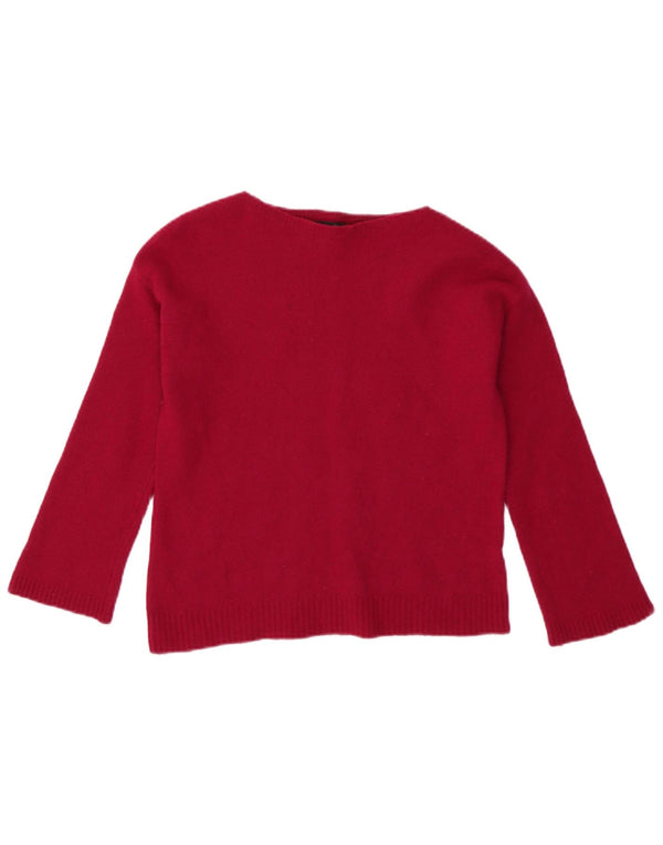 Massimo Dutti Mädchen-Pullover mit U-Boot-Ausschnitt, 13–14 Jahre, Mittelrosa