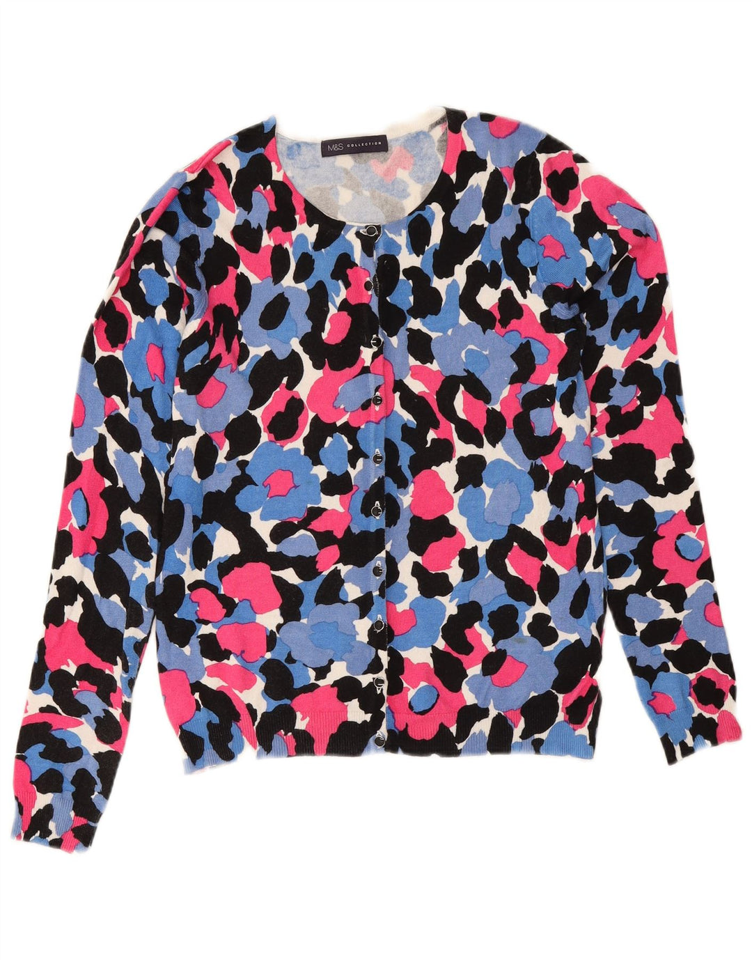 Marks & Spencer Womens Cardigan Sweater UK 8 Small Multicoloured Floral