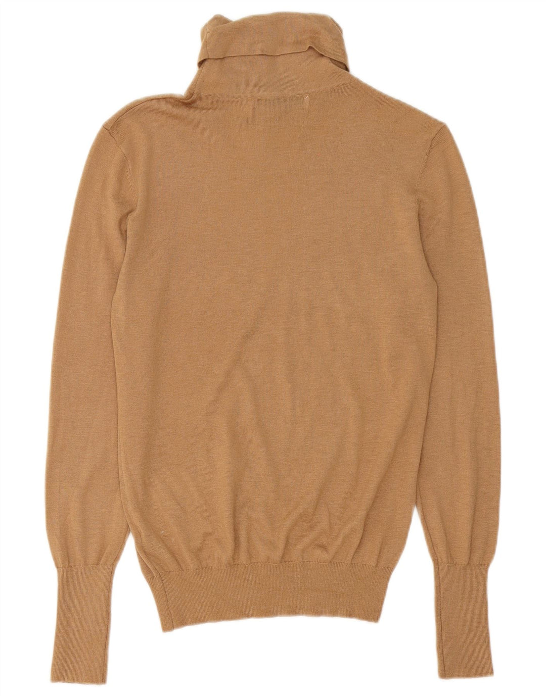 Zara Womens Roll Neck Jumper Sweater UK 16 Large Brown Modal