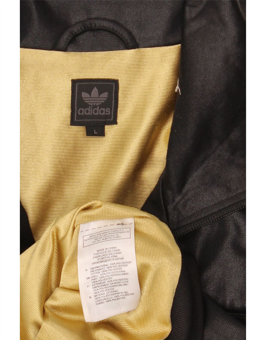 Adidas Herre Chile 62 Grafisk træningsdragt Topjakke Stor Sort Stribet