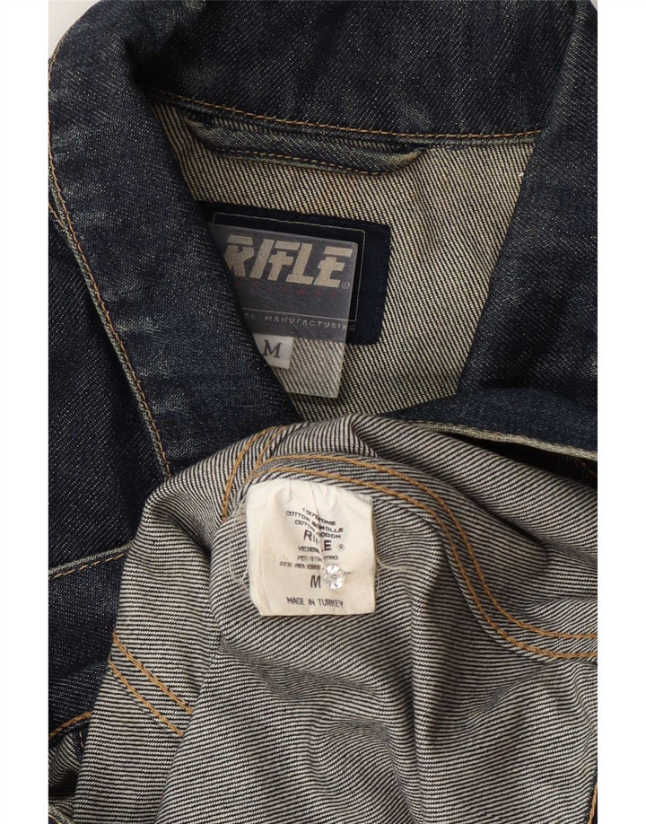 Jaqueta jeans feminina Rifle Reino Unido 14 algodão azul marinho médio
