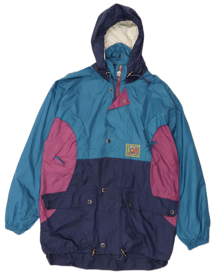 Męska kurtka przeciwdeszczowa z kapturem Agu UK 36 Small Blue Colorblock Poliamid