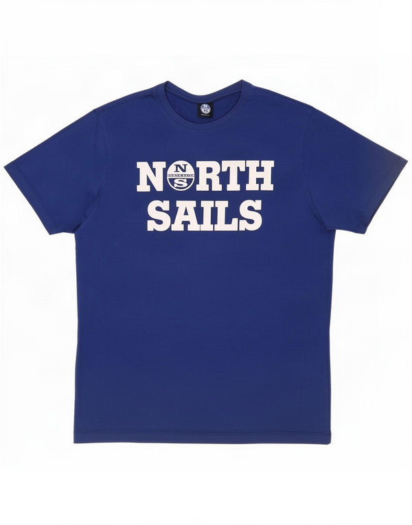 T-shirt grafica da uomo North Sails Top piccola in cotone blu
