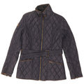 Superdry Quiltet jakke til kvinder UK 12 Mellem marineblå nylon