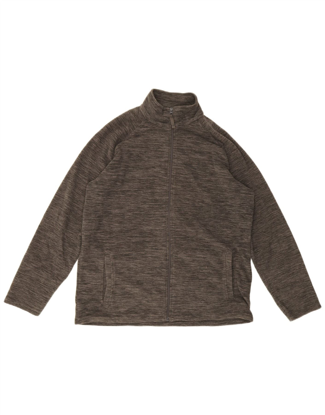 Mountain Warehouse Womens Zip Fleece Jacket UK 16 Large Grey Flecked