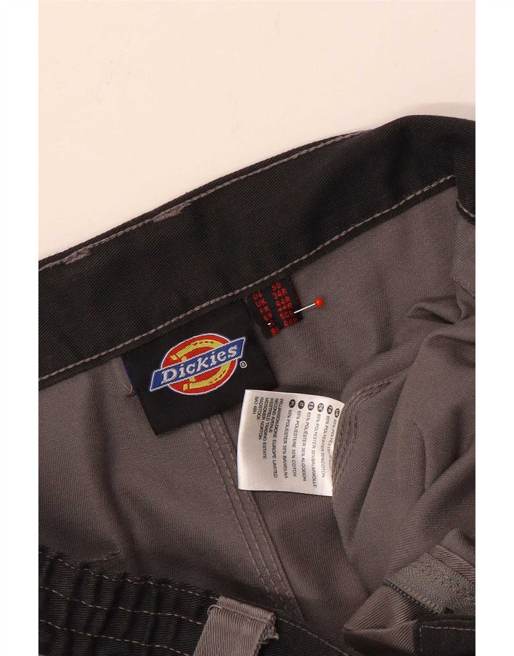 Dickies Mens Straight Cargo Trousers W34 L31 Grey Polyester
