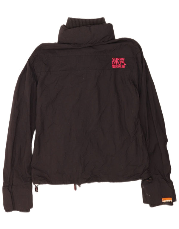 Giacca a vento grafica da donna Superdry UK 16 grande nylon nero