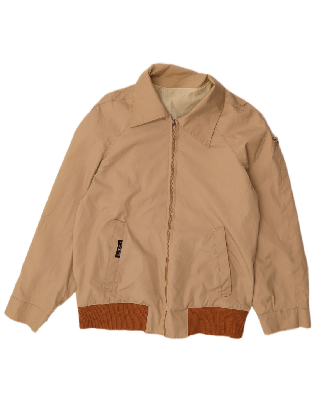 Galliano Mens Bomber Jacket UK 38 Medium Beige