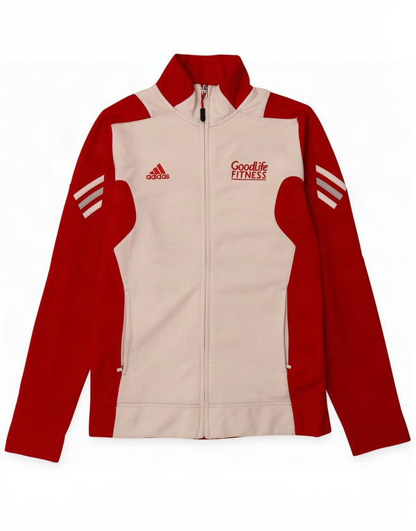 Adidas træningsdragt topjakke til kvinder UK 10 Lille rød Colourblock Polyester