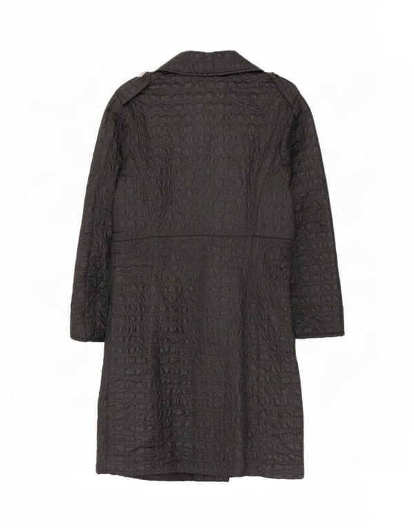 Vintage Womens Trench Coat UK 8 Small Black