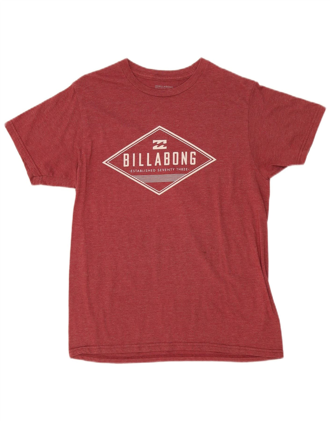 Billabong Mens Graphic T-Shirt Top Medium Burgundy Cotton