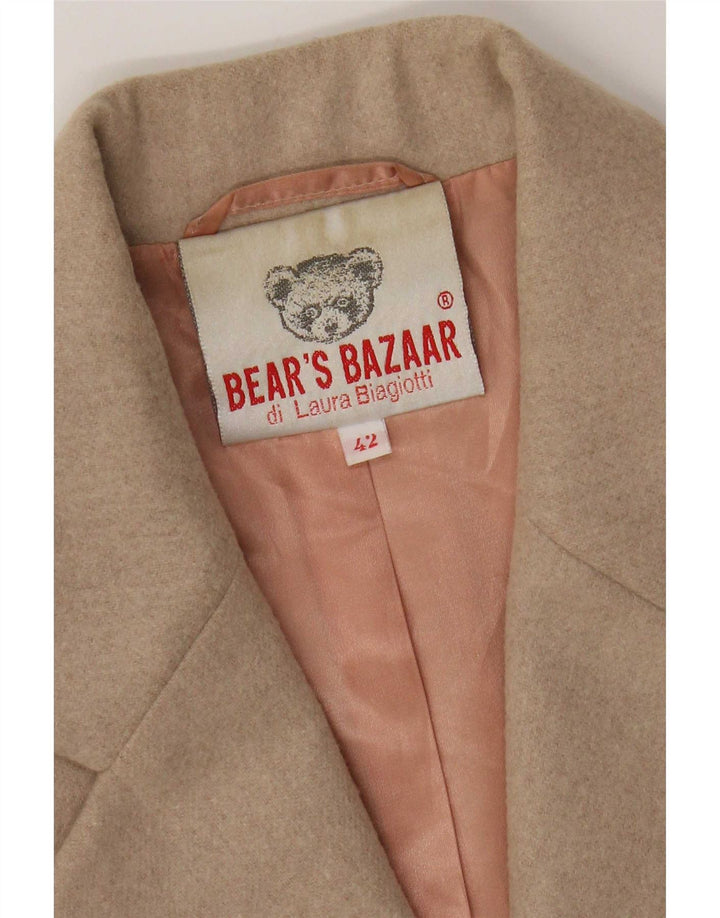 Laura Biagiotti Womens Bear's Bazaar Blazer Jacket IT 42 Medium Beige