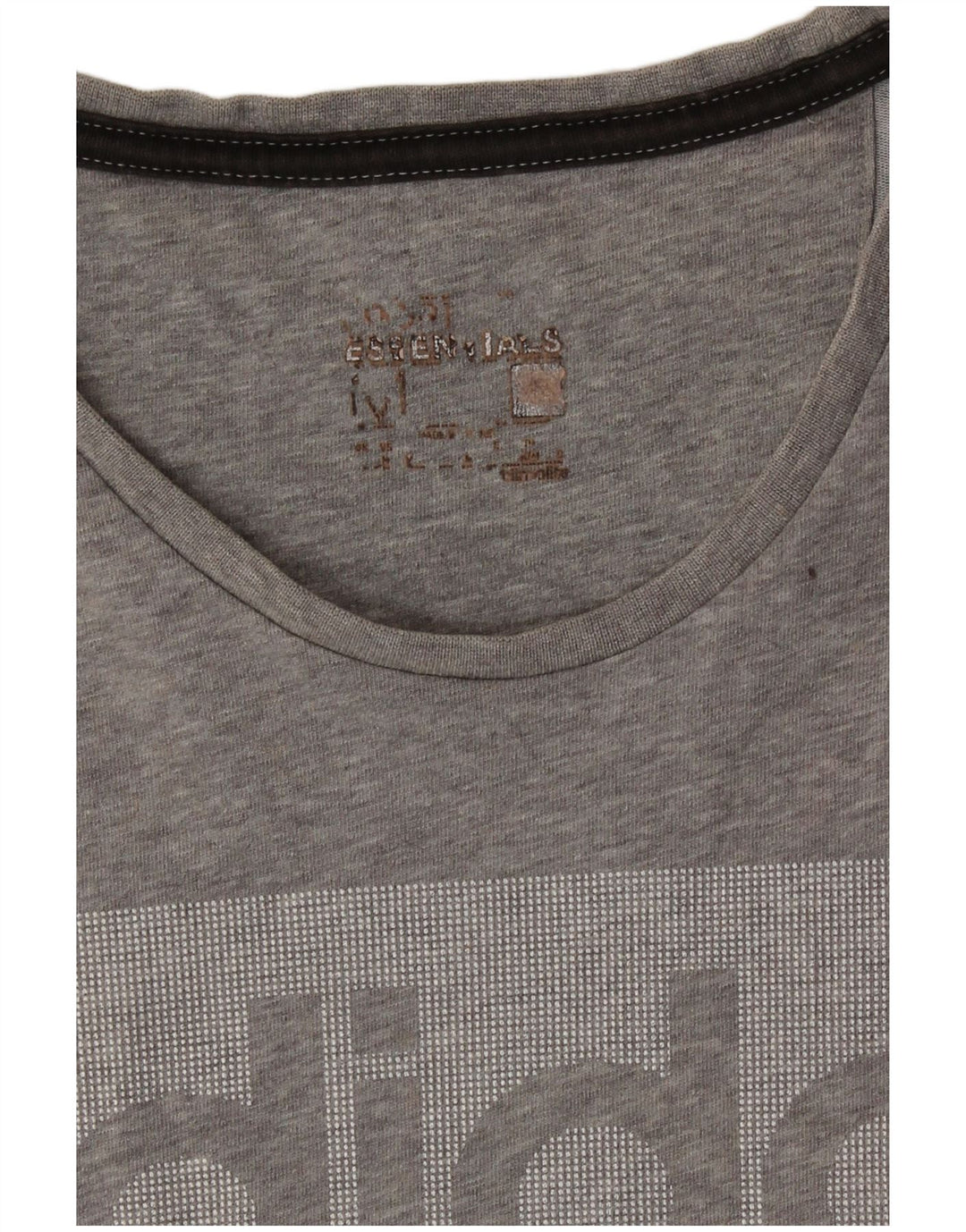 Adidas Mens Graphic T-Shirt Top Medium Grey Colourblock