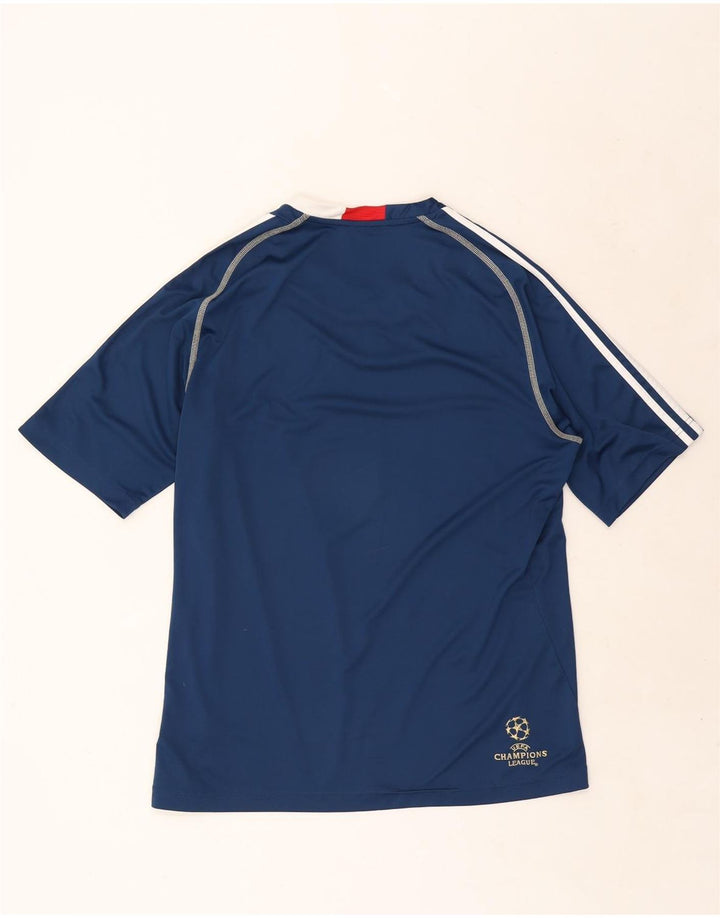 Adidas Mens Climalite T-Shirt Top Large Navy Blue Polyester
