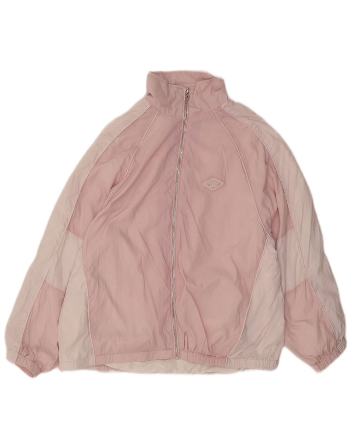 FB Sister Womens Graphic Übergroße Regenjacke UK 10 Small Pink Colourblock