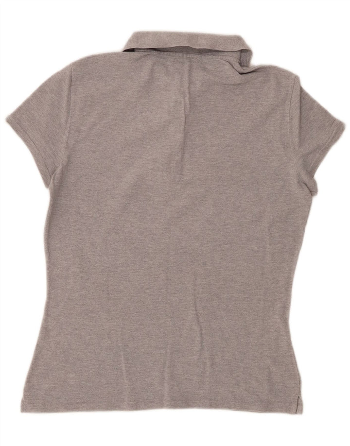 Benetton Damen Poloshirt UK 12 Mittelgrau
