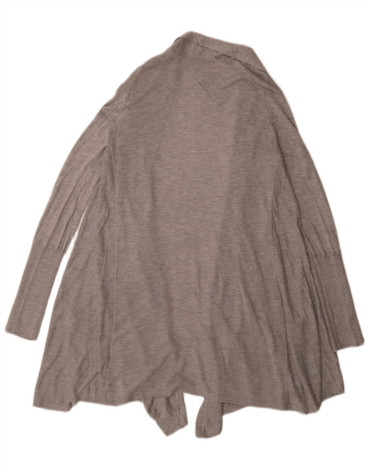 Marks & Spencer Womens Open Cardigan Sweater UK 12 Medium Grey Acrylic