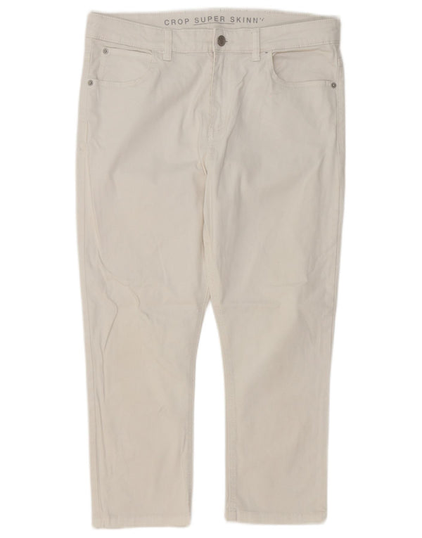 Marks & Spencer Damskie Super Skinny Cropped Jeansy UK 14 Duże W32 L22 Białe