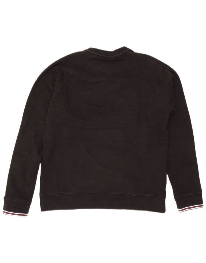 Fila Mens Graphic Sweatshirt Jumper Small Black Flecked Cotton