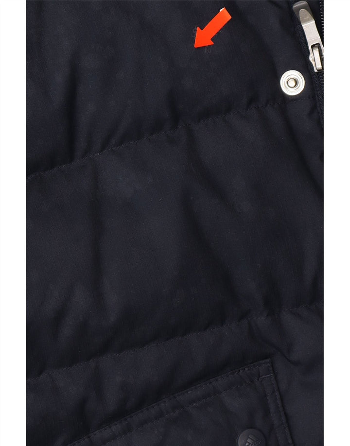 ADIDAS Mens Padded Jacket UK 38 Medium Navy Blue Polyamide Vintage Adidas and Second-Hand Adidas from Messina Hembry 